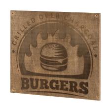 Placa de madera «Burgers», serie «Madera»