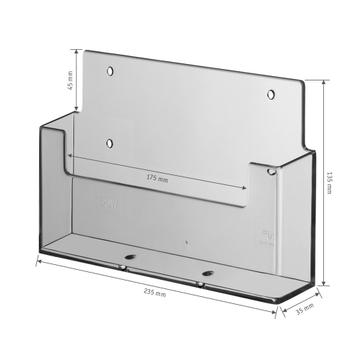 Portafolletos de pared simple «Universum», DIN A5 horizontal