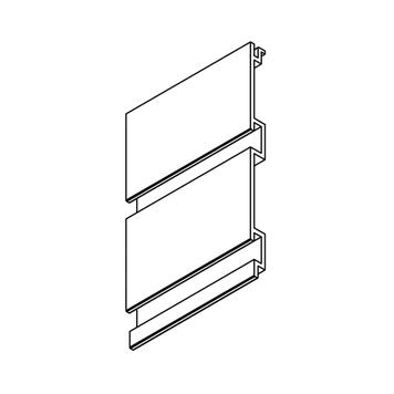 Perfil FlexiSlot® para pared de lamas, 3 metros de longitud