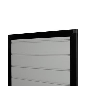 Torre con panel de lamas FlexiSlot® «Construct-Slim» Black Frame