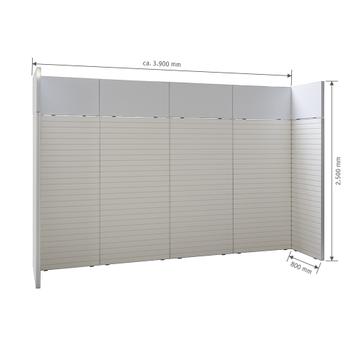 Stand FlexiSlot® para feria «Style», 3900 x 800 mm, stand principal