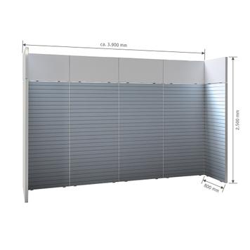 Stand FlexiSlot® para feria «Style», 3900 x 800 mm, stand principal