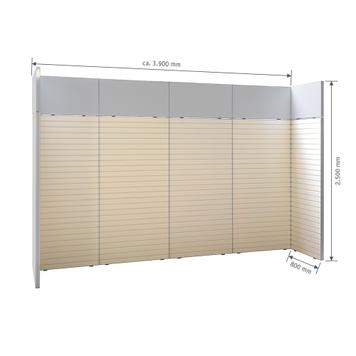 Stand FlexiSlot® para feria «Style», 3900 x 800 mm, stand principal